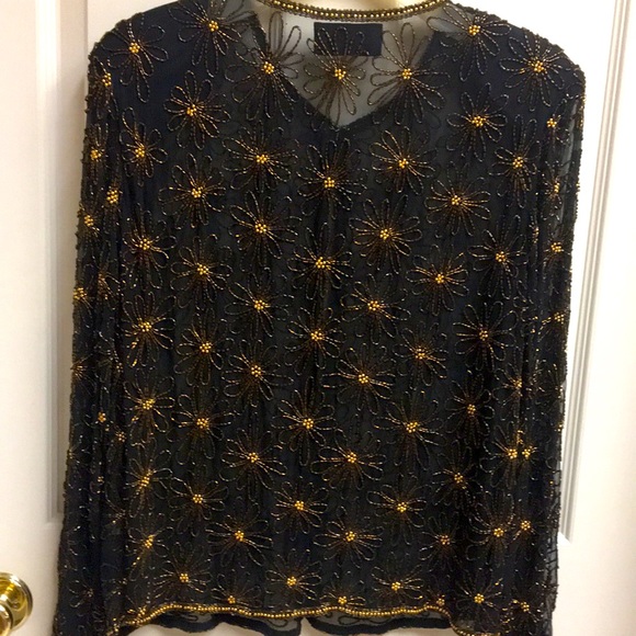 πFESTIVE SHEER BEADED JACKET - Picture 10 of 10